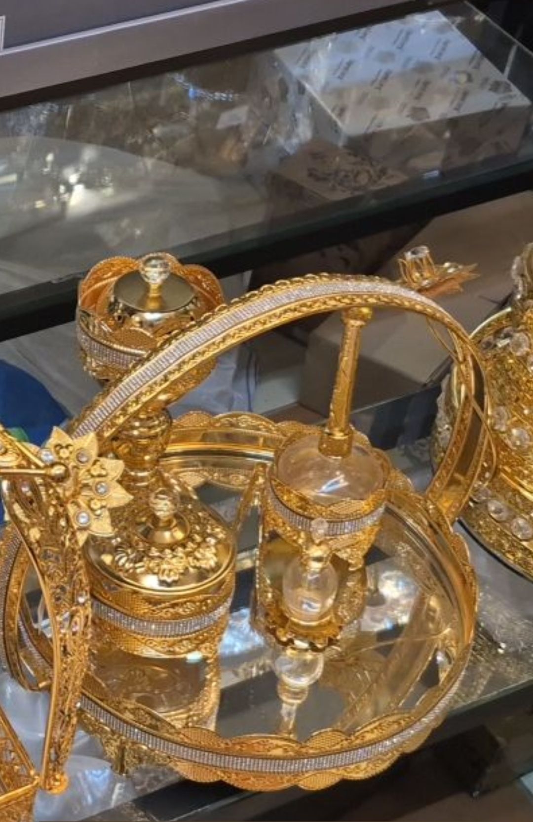 ست اسپند دود کن اماراتی نگین دار